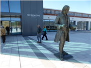 Statue of Josiah Wedgwood at the World of Wedgwood Centre.